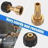 M22-14Mm X 3/4 Inch Garden Hose Adaptor Brass High Pressure Pressure Washer Connector Quick Connect Garden Hose Connector