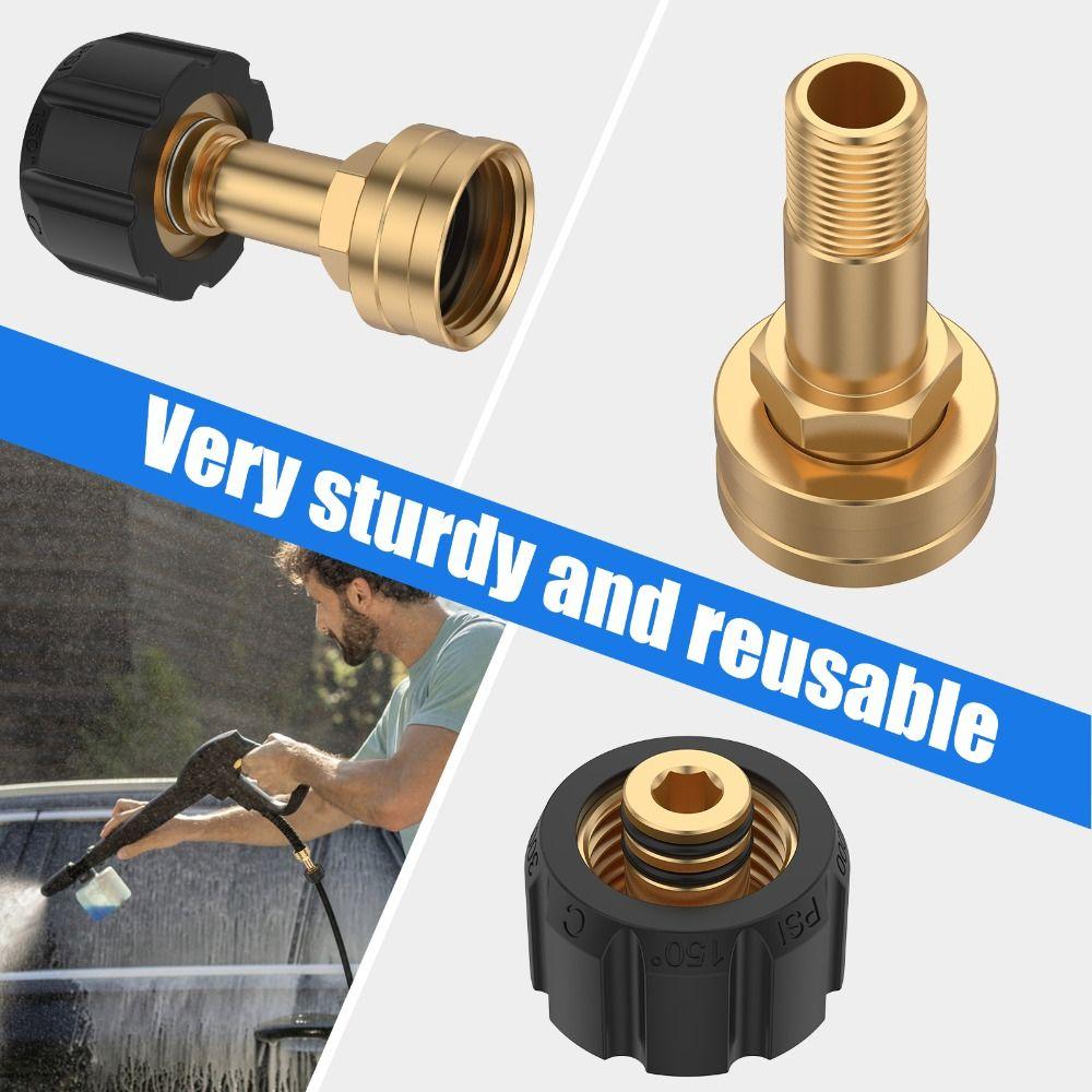 M22-14Mm X 3/4 Inch Garden Hose Adaptor Brass High Pressure Pressure Washer Connector Quick Connect Garden Hose Connector