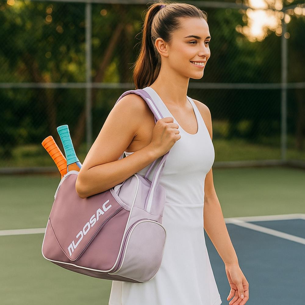 With Shoe Compartment Pickleball Racket Shoulder Bag Nylon Pickleball Handbag  Outdoor Sports