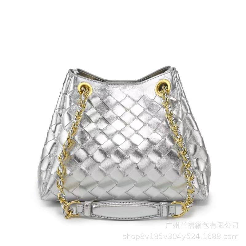 B Women'S Chain Bag Parachute Pure Hand-Woven Bag Versatile Commuter Shoulder Messenger Bag Tide