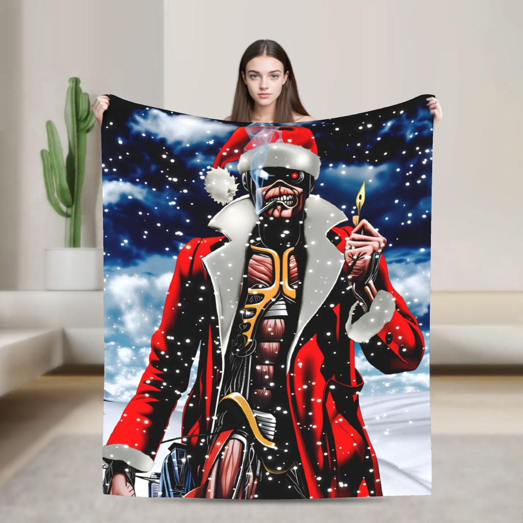 Band I-Iron M-Maidens Tour 2025  Blanket  Travel Flannel Throw Blanket For Living Room Warm Soft Quality Bedspread Gift Idea