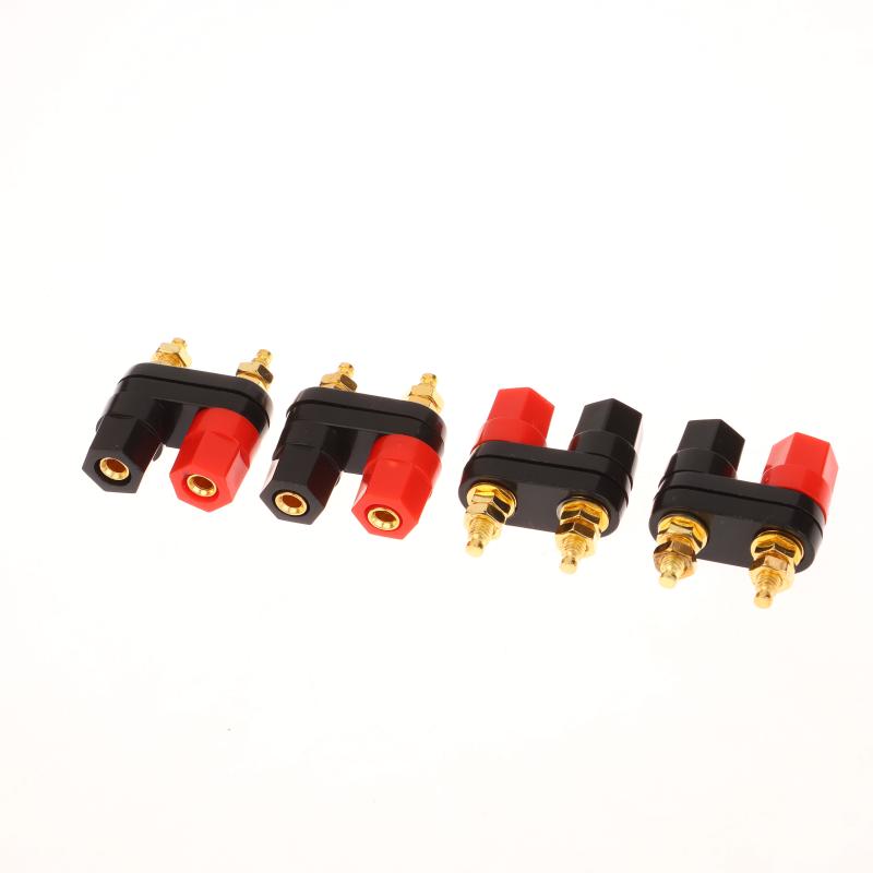 1/5Pcs Banana Plugs Couple Terminals Red Black Connector Amplifier Terminal Binding Post Banana Speaker Plug Jack