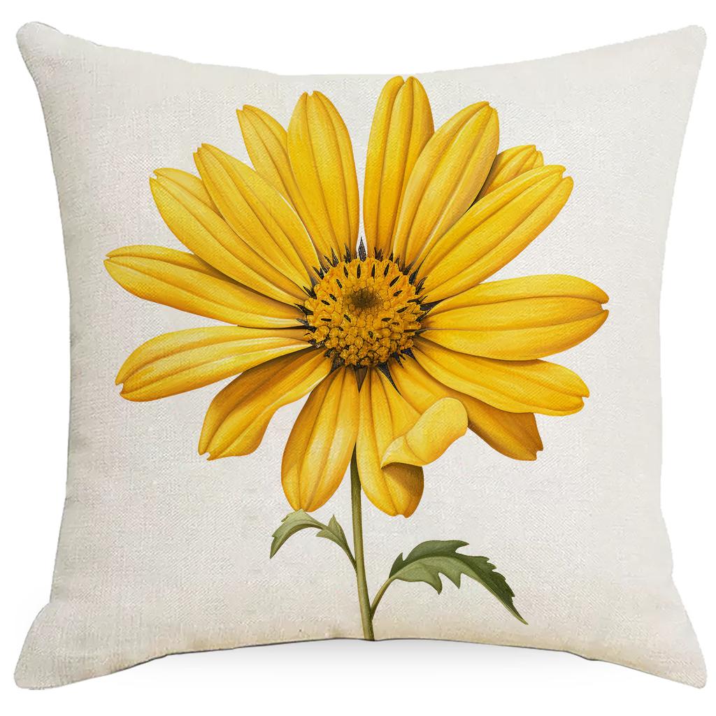 Neuer Frühlingsgelber Kleiner Wildblumen Kissenbezug Sofa Wohnzimmer Kissenbezug Kissenbezug Kissenbezug Dekoration