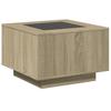LED Coffee Table in Sonoma Oak 60 x 60 x 40 cm Particleboard