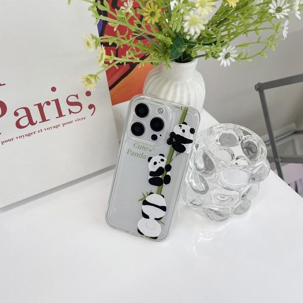 StarryCL Cute Panda Animal Pattern iPhone Case