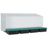 vidaXL Wall-Mounted Chicken Nesting Box, 4 Compartments, Galvanized Steel