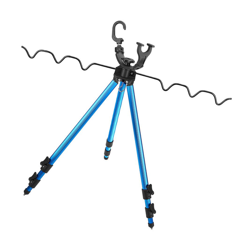 Portable Fishing Rods Tripod Stand Telescopic Aluminum Alloy Fishing Rod Holder for Sea Beach Shore Extendable Fishing