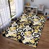 Camouflage-Style Carpet with Modern Abstract Pattern, Beige and Black Suitable for use as an anti-slip for living room bedroom sofas