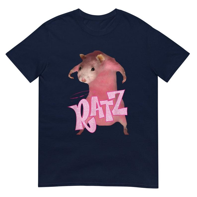 Ratz Funny Rat Graphic Absurd Humor Graphic Tshirt Internet Meme Aesthetic Y2k Style Harajuku Y2k Tshirt Unisex Unisex Streetwear