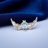 Sky Blue Topaz Gemstone 925 Sterling Silver Jewelry Women Pendant 1" For Gift CP-33-3