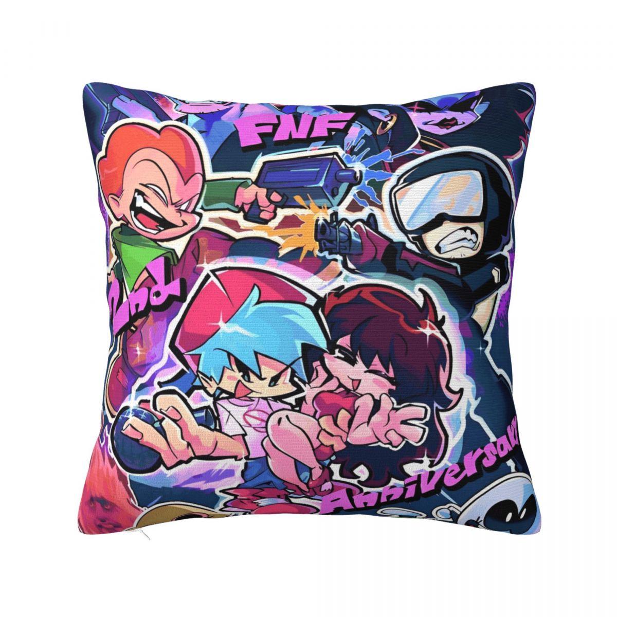 FNF Bad Time Trio Friday Night Funkin Pillow Case Cushion Covers Customized Decorative Pillowcase for Sofa cm 30x30cm 12x12in