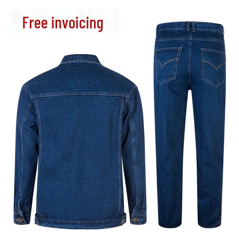 Men s Pure Cotton Denim Workwear Set 4XL