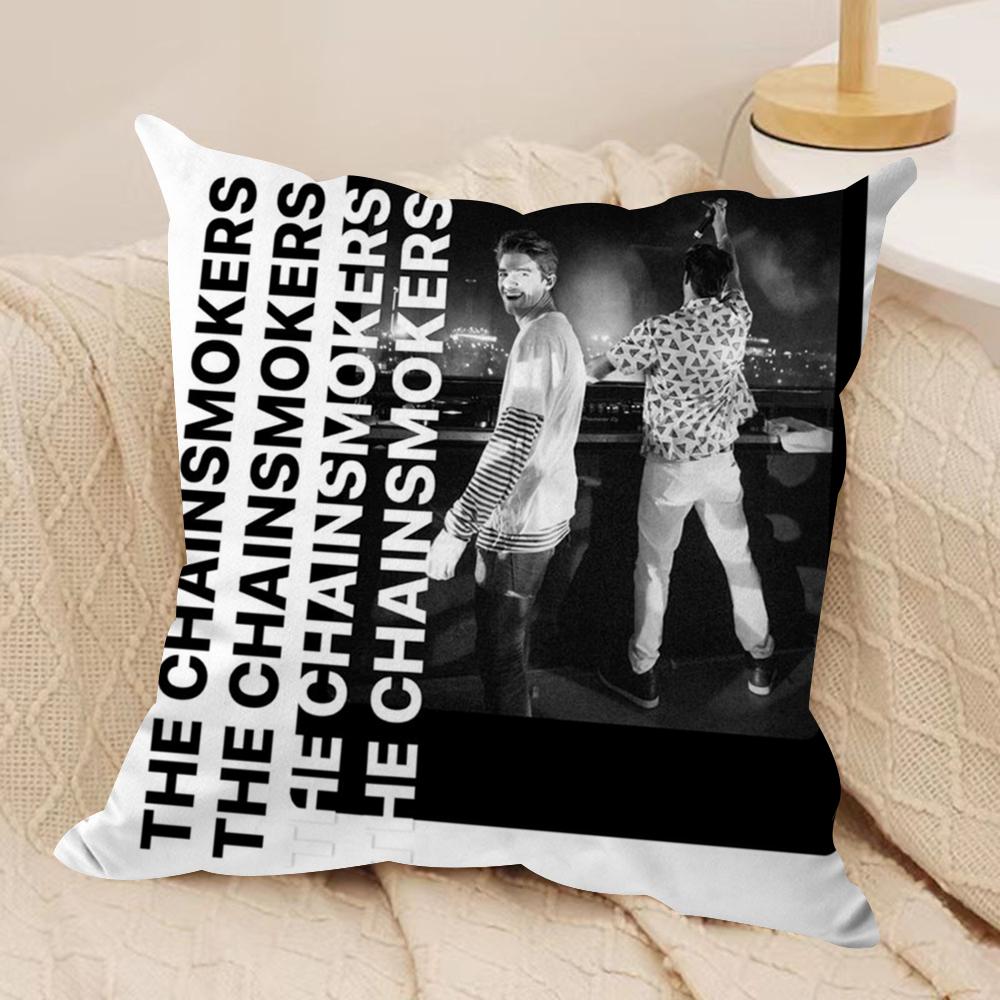 

Cool C-Chainsmokers Cushion Cover Soft Plush Fabric Double-Sided Printed Sofa Cushion Cover for All Seasons Home Decor Gift 30cmx30cm