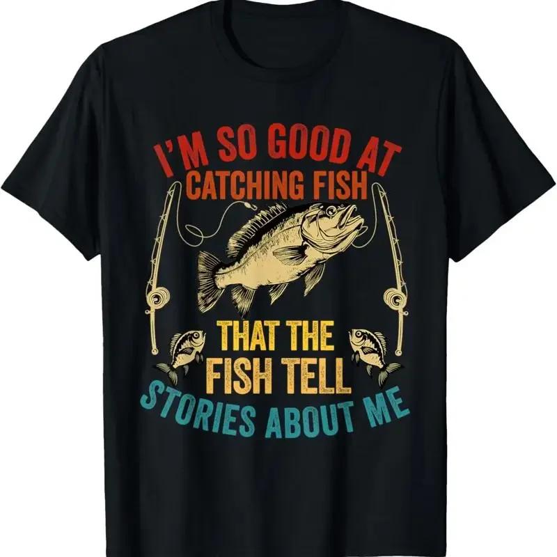 Fishing Stories About Me Funny Bass Angler Graphic TShirt Cotton Crewneck Short Sleeve Tee for Unisex S