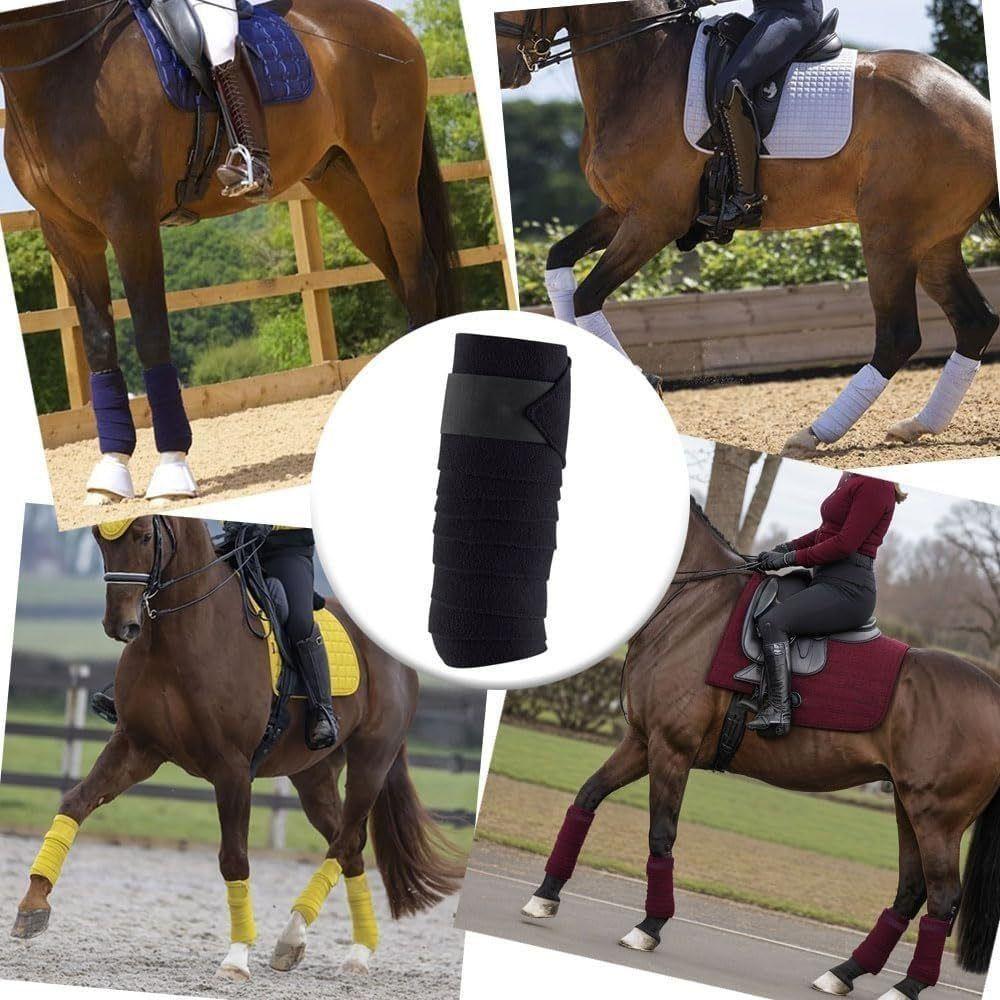 2/4Pcs Set Polar Fleece Horse Leg Bandage Breathable Horse Leg Wraps  Show Jumping