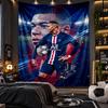 Duvara Asılan Goblen Kylian Mbappe Baskılı Kumaş Salon Yatak Odası Ev Dekorasyonu İçin