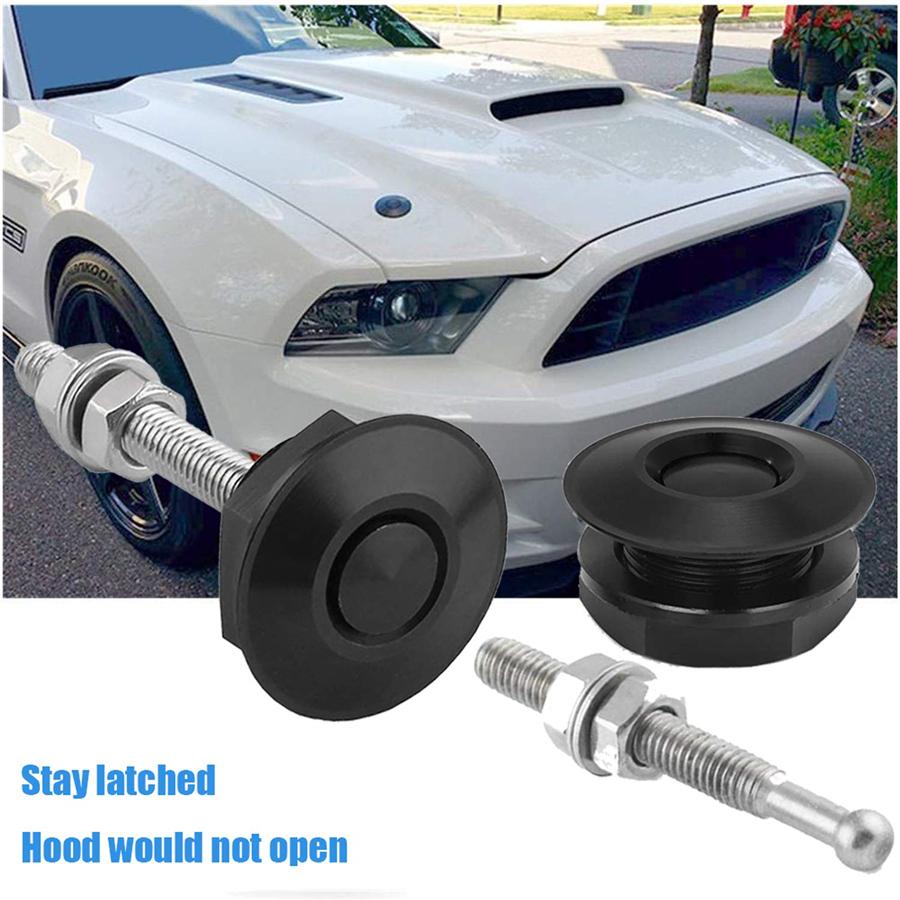 4x Car Push Button Quick Release Hood Bonnet Pin Lock Clip Bumper Latch Kit 30mm