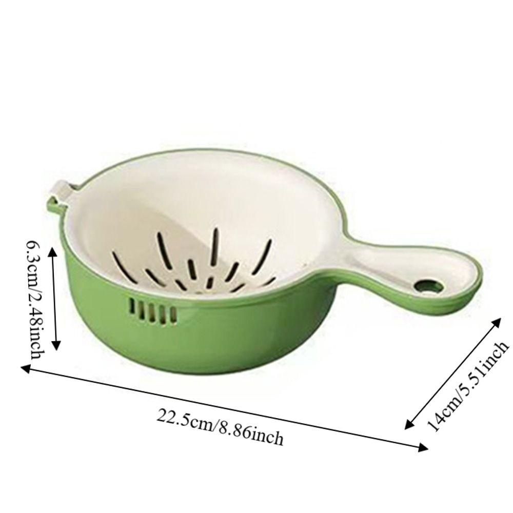 Space-saving Fruit Washing Basket Double-layer Drainage Basket Vegetable Washing