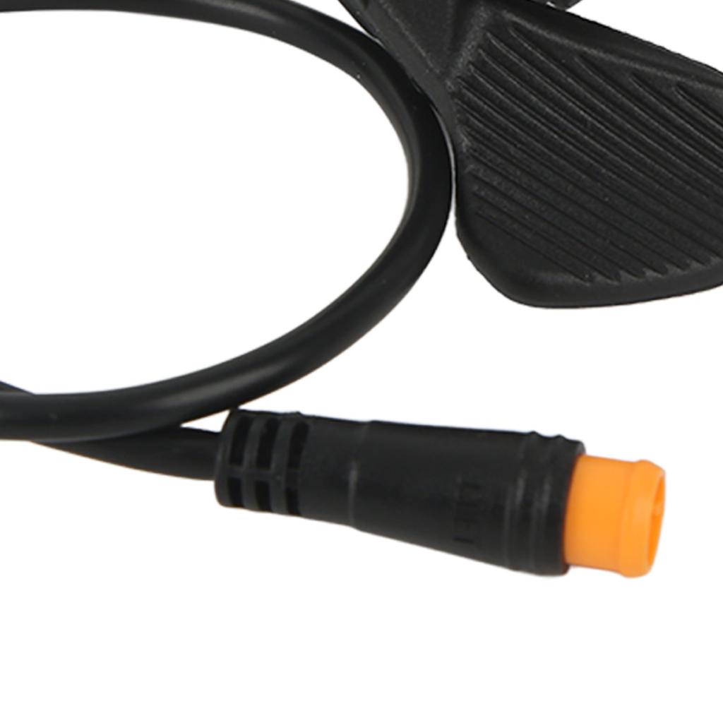 Elektrisches Fahrrad Daumenbeschleuniger Reaktionsschneller Bike Umbau Trigger Gasgriff mit Wasserdichtem Stecker für 22,2 mm Lenker