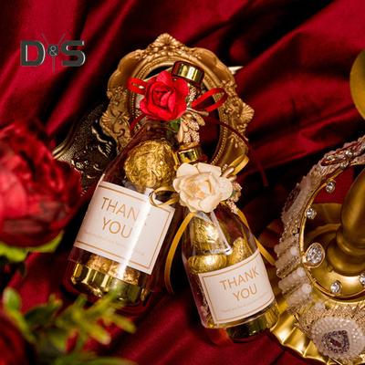 10Pcs Golden/Silver Color Mini Candy Box Simulation Champagne Bottle Beautiful Baby Shower Festive Mini Gift Candy Organizer Box