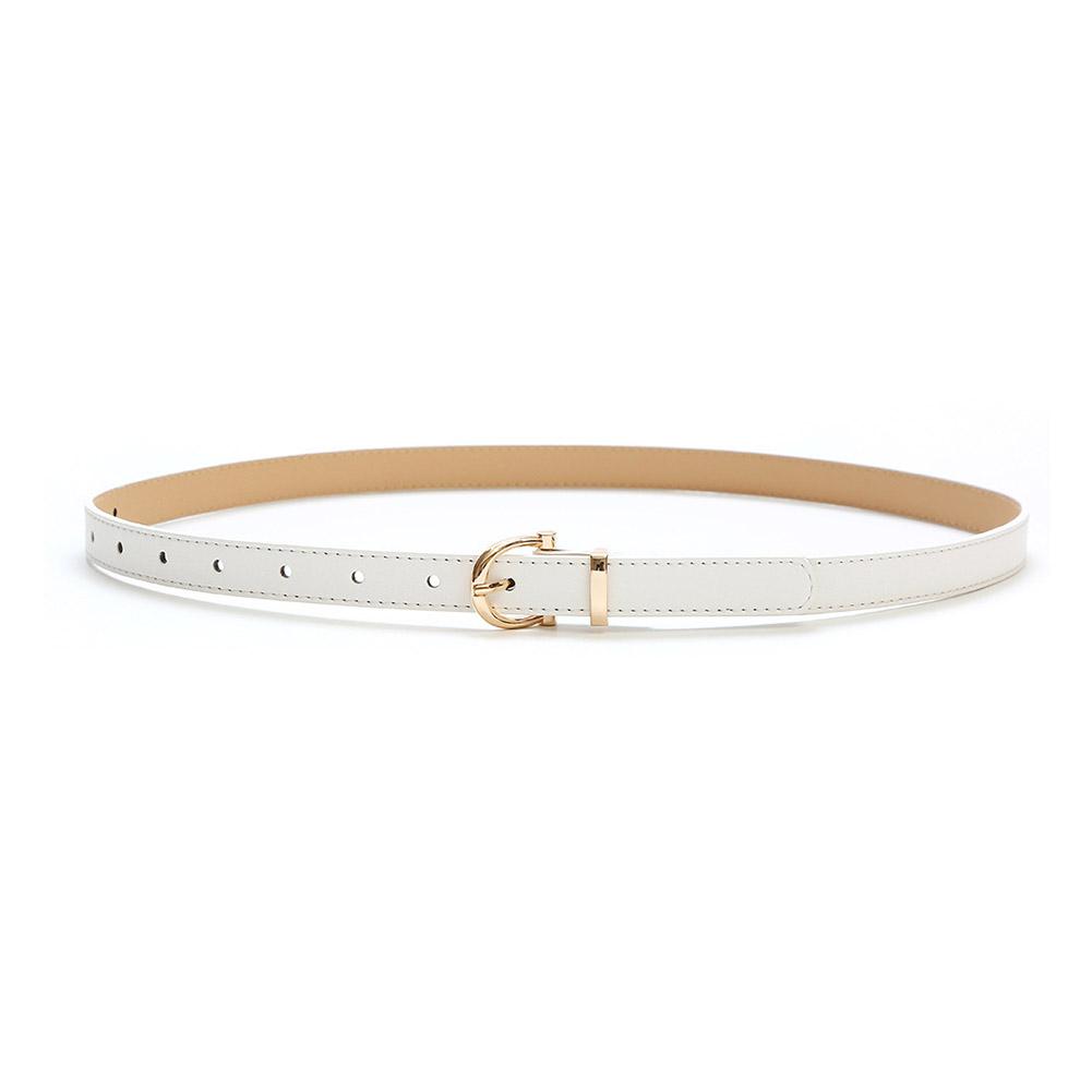 Women Golden Color C-Body Buckle Leather Belt Korean Belt Version Fashion Fine C3P4