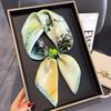 Brand 100% Real Silk Square Scarf Women Neckerchief Shawl Ladies Neck Wrap Headband Bandana Female Foulard Hijab Kerchief