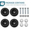 Round Rubber Trailer Bumpers, 2.5 Inches, Door Ramp Stop With Hardware,Set For Generators, Pressure Washers, Air Compressors, Pumps 4 Pack(Including
