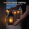 E12 Candelabra Flame Light Bulbs, Realistic Flickering LED Fire Light Bulb, Clear Glass Candle Style Flicker Bulb for Lantern, Chandelier, Halloween