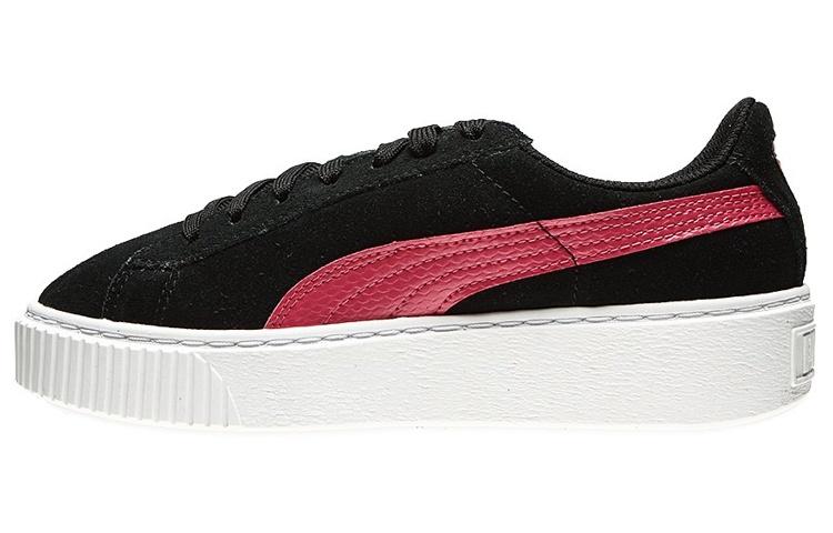 PUMA Платформа Змеиный принт Низкие кеды для скейтбординга Детские Подростковые Черный Красный 363906-01 37.5