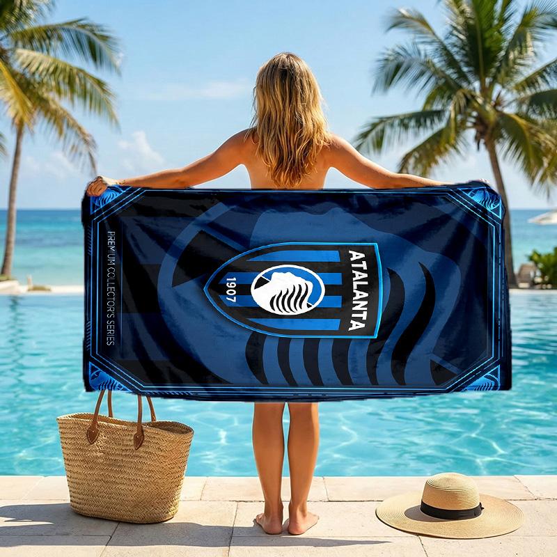 אטלאנטה FC הדפסה מגבת חוף ייבוש מהיר מיקרופייבר סופגת ניידת לנסיעות מגבת שחייה