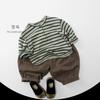 Unisex Kids Striped Long Sleeve T Shirt Children Casual Bottoming Top