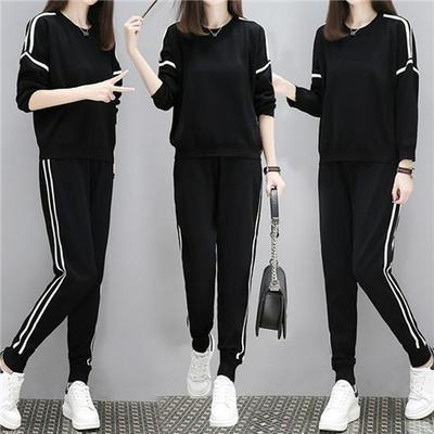 Women's Plus Size Fashionable Sportswear - 2020 Autumn Loose Fit, Slim Sweater Two-Piece Set