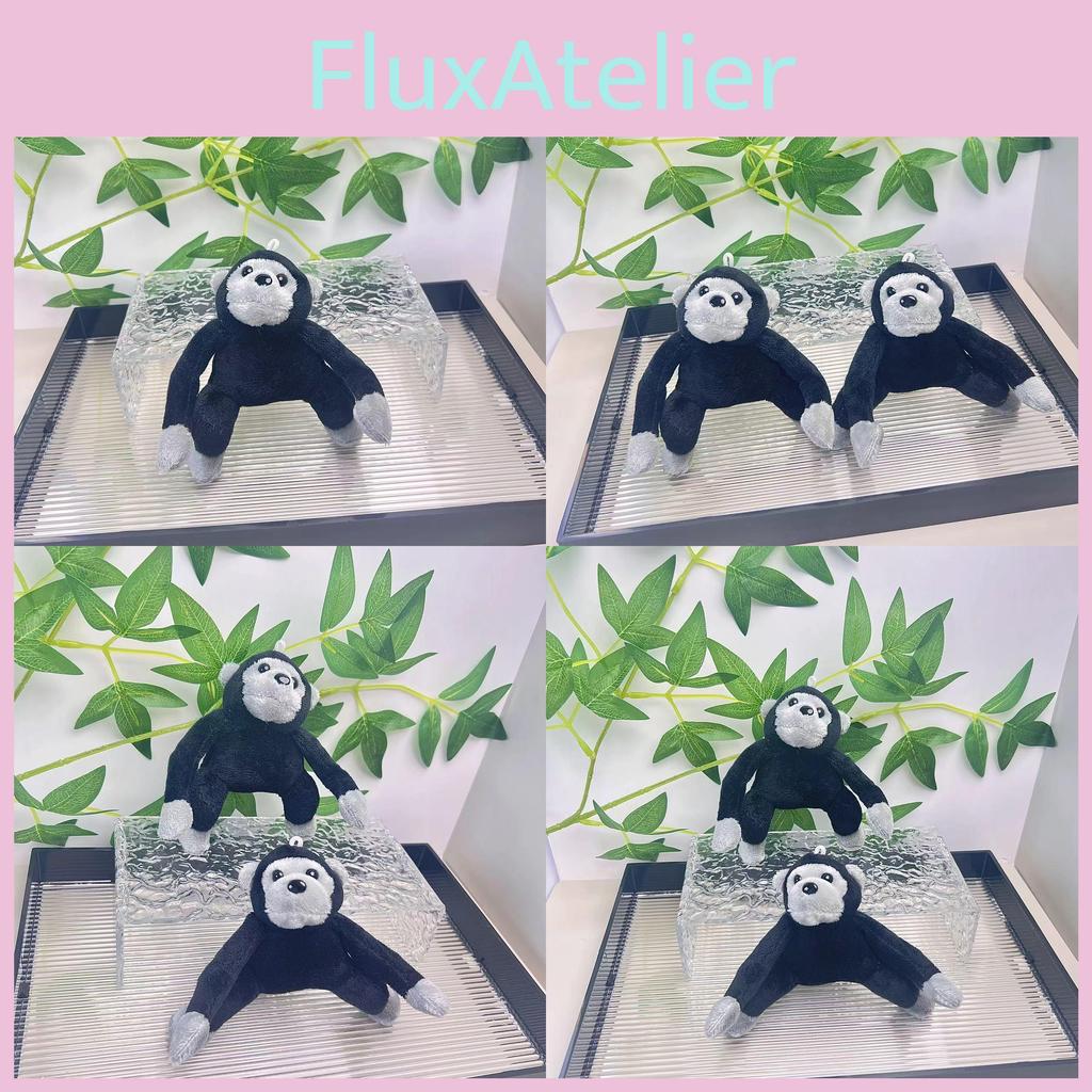 Gorilla Plush Delightful Charm Keyring Soft Short Fur Cute Cartoon Character Design