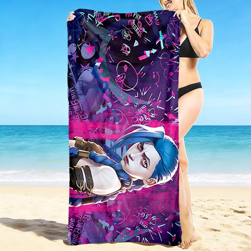 1Pc Cyberpunk Future Dreamscape Beach Towel Quick Dry Multiuse For Beach Pool Gym Yoga Home Travel Christmas Halloween Xmas Gift S1794