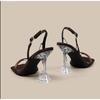 Fashion Sandals for Woman Rhinestones Summer Sexy Open Toe Footwear Thin Heels Women's Shoes Diamond Party Weddings Stiletto Sandal