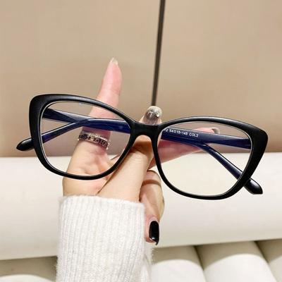 New Fashion Red Cat Eye Glasses Retro Butterfly Frame Anti Blue Light Glasses Women Men Ladies Eyewear Computer Eye Glasses