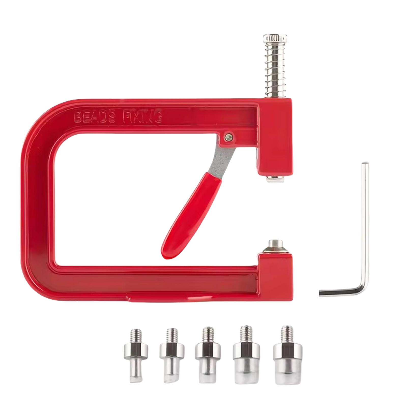 

Машина для украшения мелкими бусинами Создавайте ожерелья и браслеты Приспособление для бисероплетения Текстура сплава Идеально подходит для ювелирного дизайнера красный