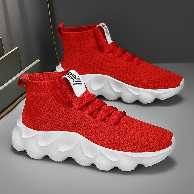 Sneakers Men Casual Comfortable High Top Tennis Men Shoes Breathable Men Outdoor Soft Soled Anti Slip Sport Running Shoes 2024