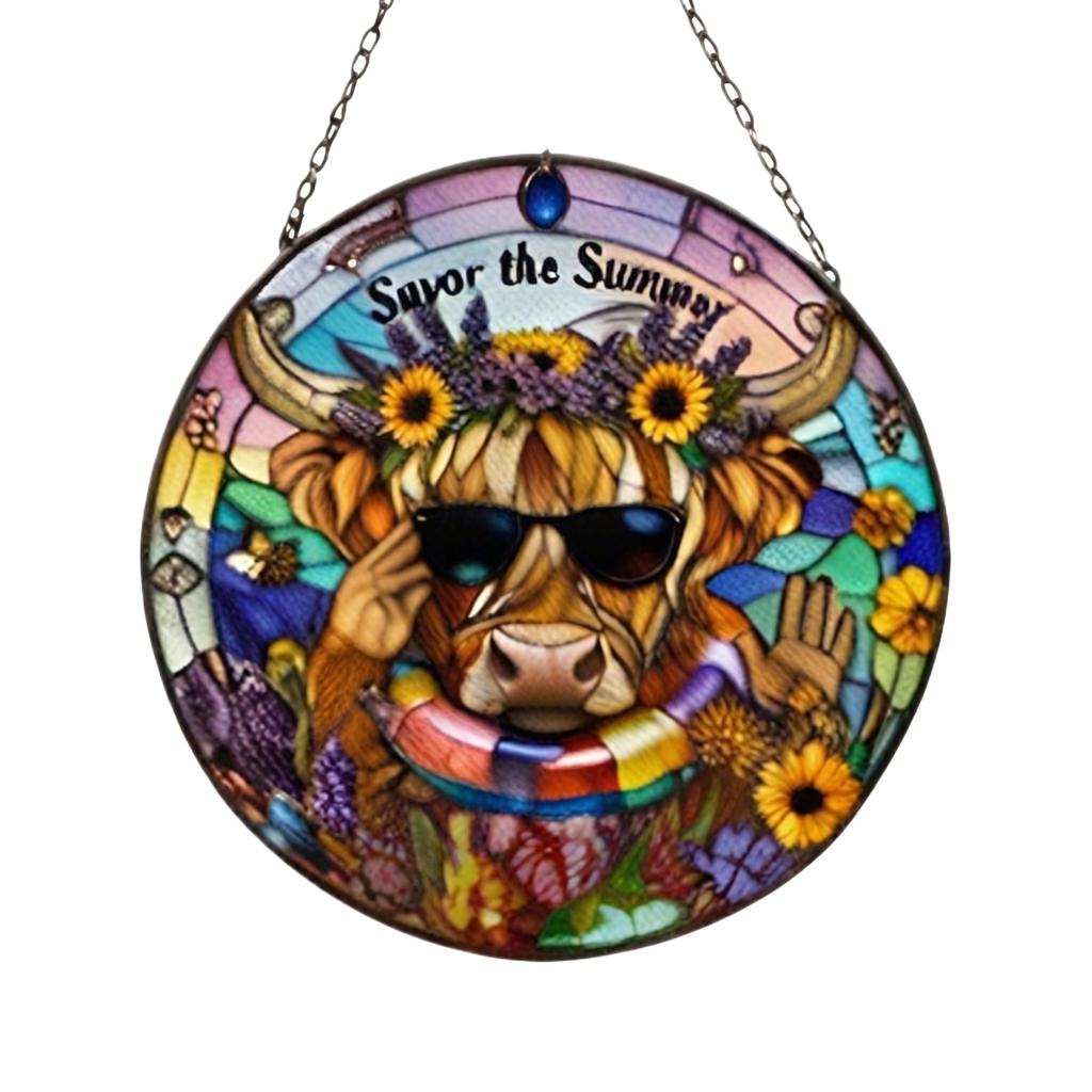 Acrylic Puzzle Window Hanging, Colorful Sunrise Sun Catchers Panel SunCatchers Puzzles Decor For Birthday Women, Men, Wife, Aunt, And Mom