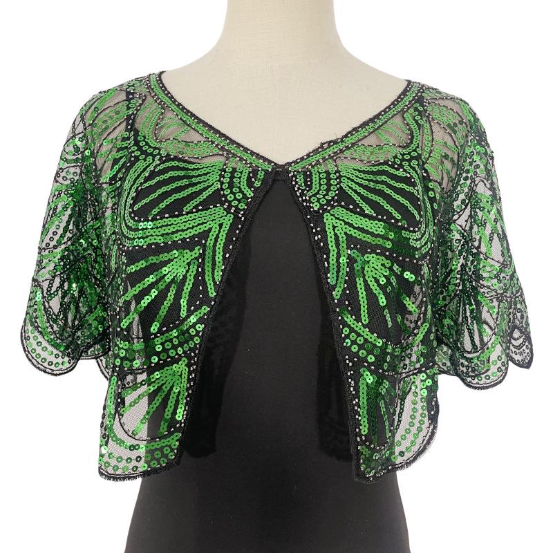 Women's Sequin Beaded Lace Short Summer Shawl Cardigan