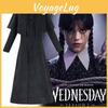 Wednesday Addams Season Two Cosplay Costume With Polyester Blazer For Halloween Parties