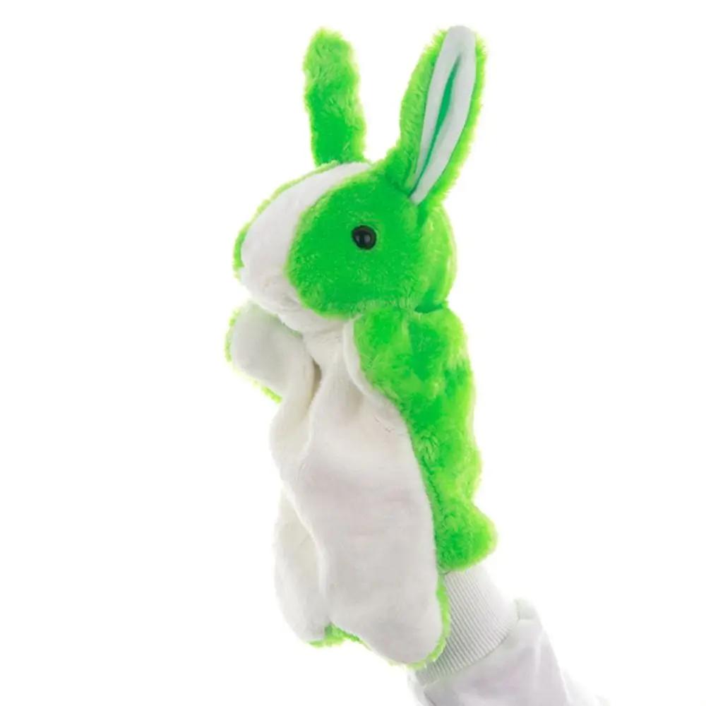 Fashion Plush Rabbit Bunny Hand Puppet Soft Cartoon 8 Colors Finger Puppet Early Education