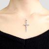 [Sears] Pendant Top, Men's & Women's, Sterling Silver 925, Cross Design, sp01-0003