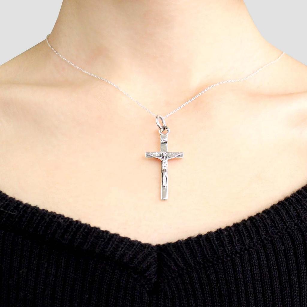 [Sears] Pendant Top, Men's & Women's, Sterling Silver 925, Cross Design, sp01-0003