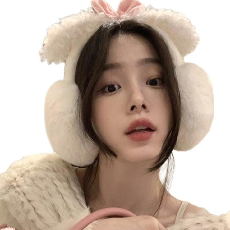 

Butterfly Decoration Earmuffs Breathable Ear Muffs Unisex Ear Protecting Covers Bows Decoration for Everyone білий