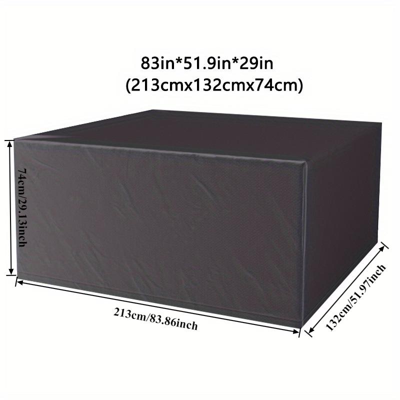 Wasserdichte Terrassenmöbelabdeckung für den Außenbereich, 210D strapazierfähiges Polyester mit verstellbarem Kordelzugdesign für Terrassen, Rasenflächen & Hinterhöfe