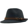 New Wool Women Men Fedora Hat For Winter Autumn Elegant Lady Gangster Trilby Felt Homburg Church Jazz Hat 55-58CM Adjustable