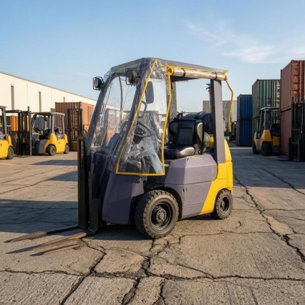 Forklift Cab Enclosure Cover Waterproof with Zipper