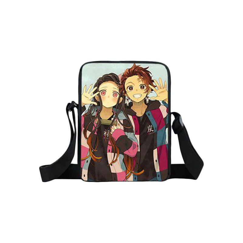 Stylish Demon Slayer School Bag Backpack With Adjustable Comfortable Straps For Boys And Girls