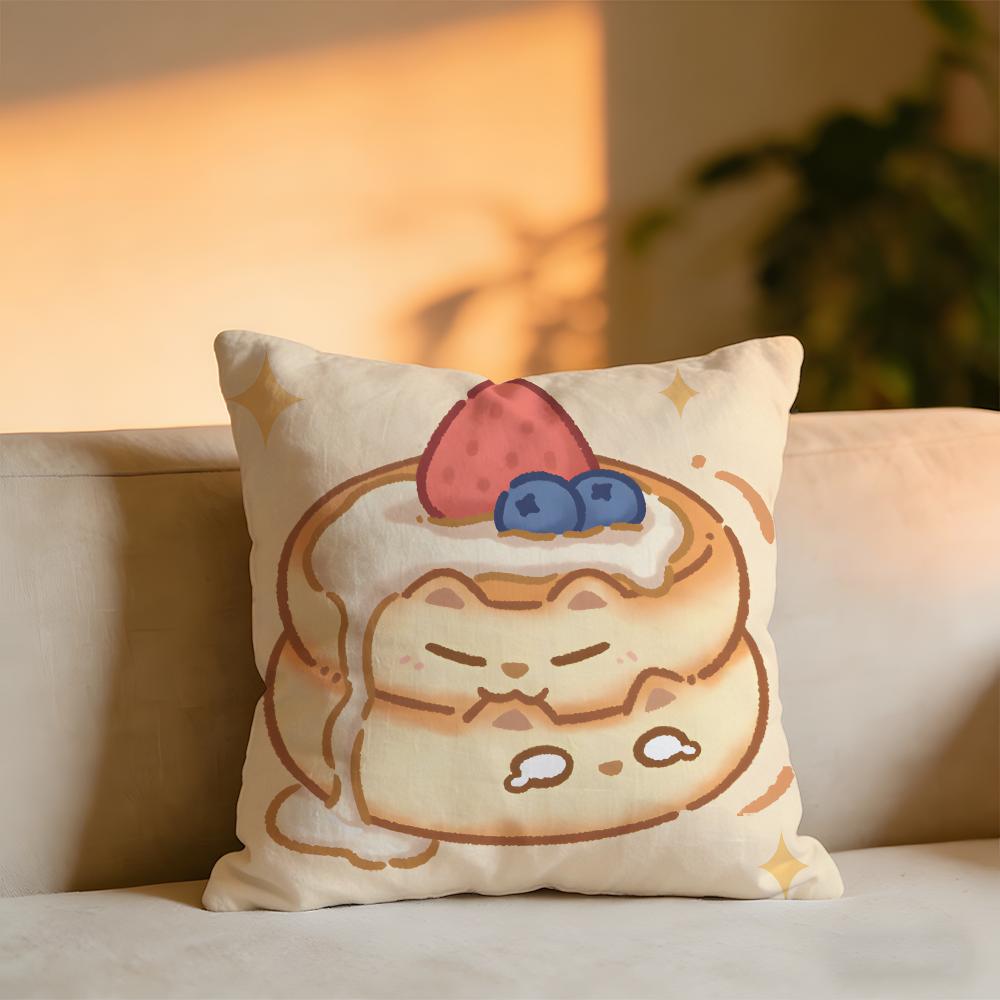 

Animalshaped Desserts Cushion Cover Cozy Velvet Throw PillowSoft Warm Cushion For Sofa Bed 30x30 cm